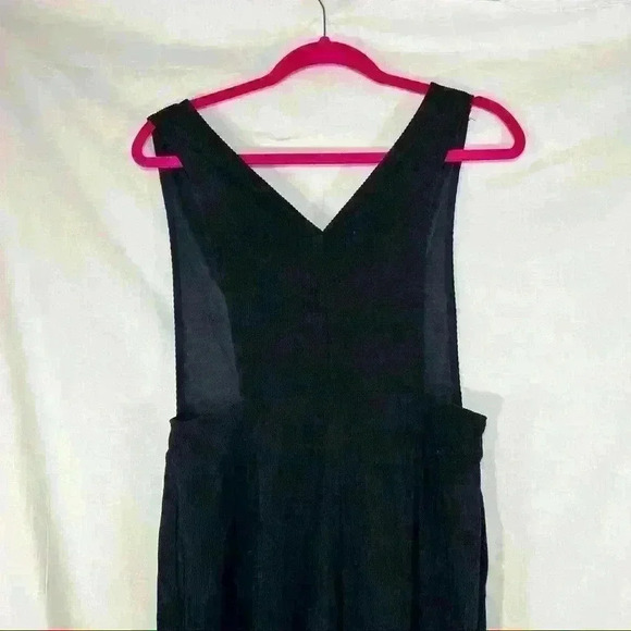 KORI America Coduroy Black Wide Leg Jumpsuit Sz M Cute Retro Preppy School Fall - Picture 8 of 14